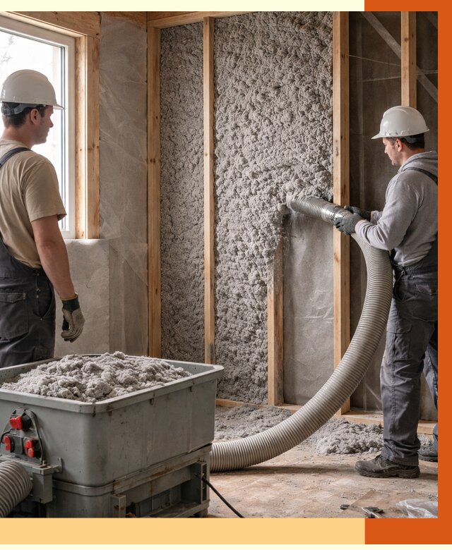 Утепление каркасного дома эковатой в Верхнем Уфалее от 1842 руб. | ТепломастерВрф