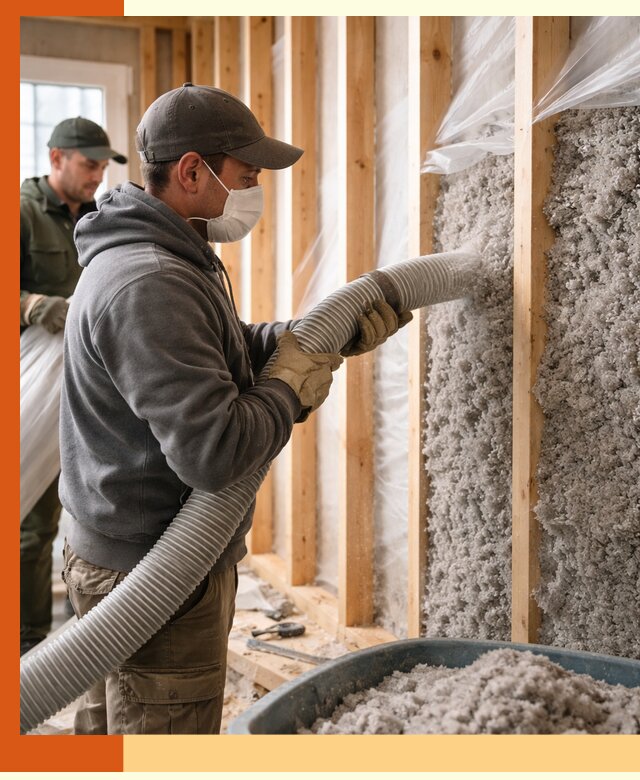 Утепление каркасного дома эковатой в Верхнем Уфалее — качественно и надолго