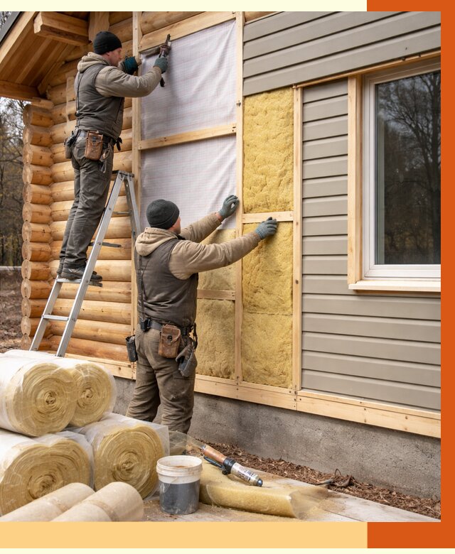 Утепление деревянного дома в Верхнем Уфалее от 6345 руб./м2 — заказать работы | ТепломастерВрф