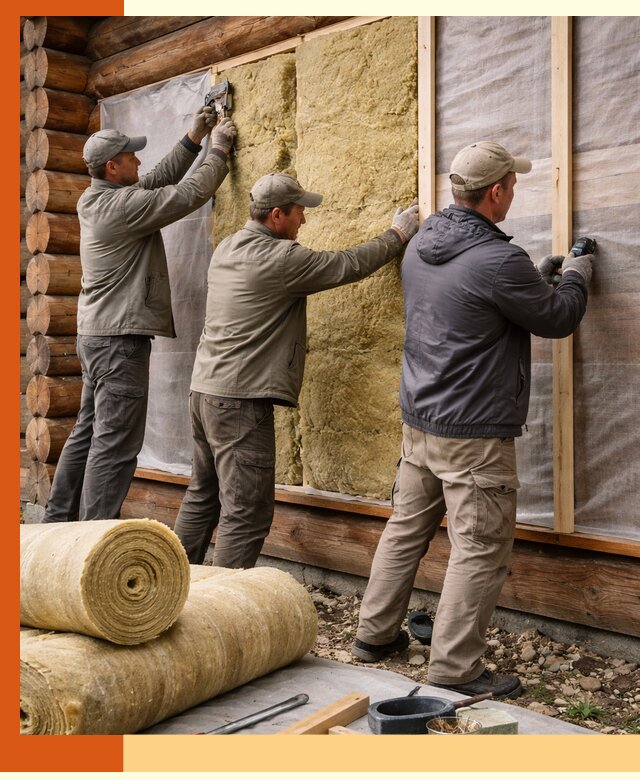 Утепление деревянного дома в Верхнем Уфалее эффективными технологиями