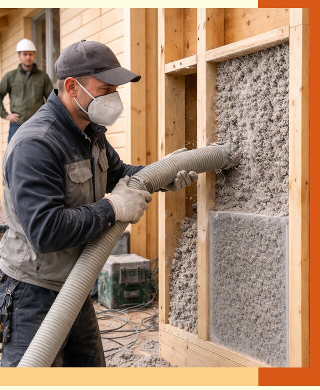 Утепление дома из бруса эковатой в Верхнем Уфалее от 1893 руб/м2 | ТепломастерВрф