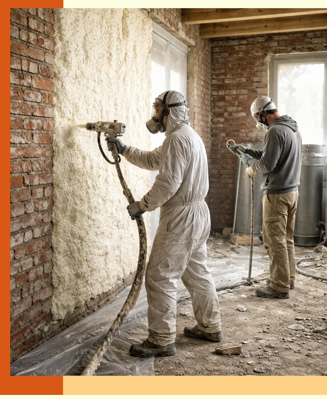 Утепление кирпичного дома пенополиуретаном в Верхнем Уфалее