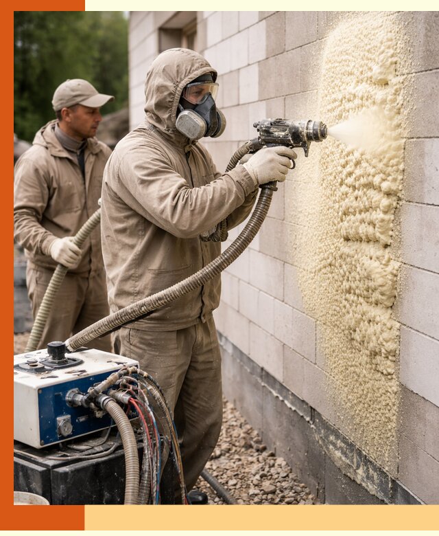 Утепление дома из газобетона ППУ в Верхнем Уфалее — надежная теплоизоляция