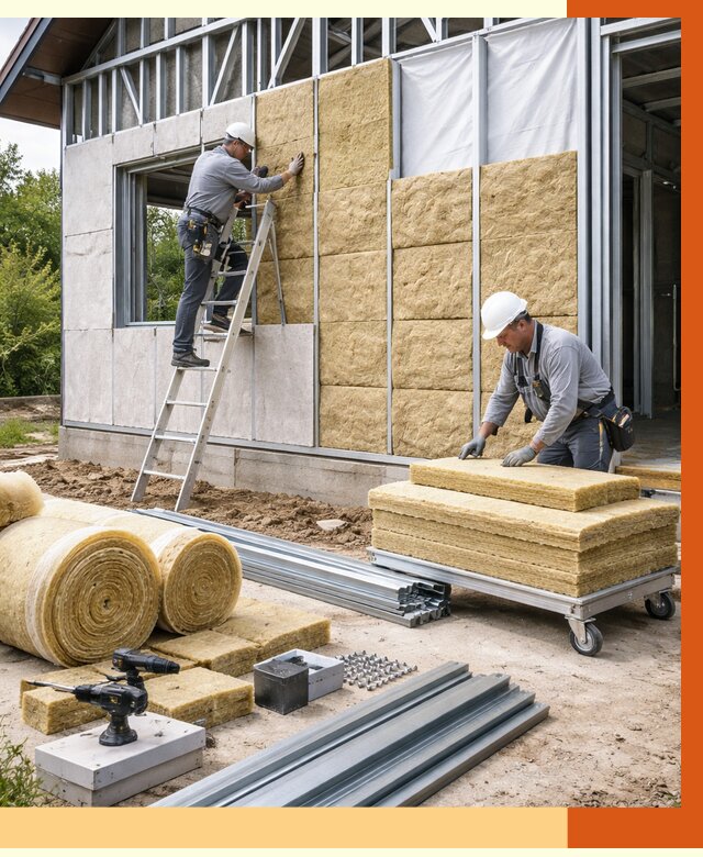 Утепление дома из ЛСТК в Верхнем Уфалее от 5322 руб./м² — профессионально | ТепломастерВрф