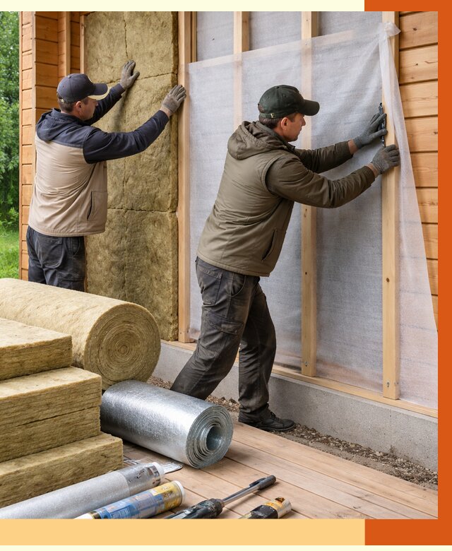 Утепление дома из двойного бруса в Верхнем Уфалее от 4912 руб./м² — ТепломастерВрф под ключ