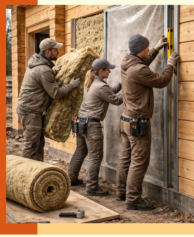 Утепление дома из двойного бруса в Верхнем Уфалее качественно и надёжно