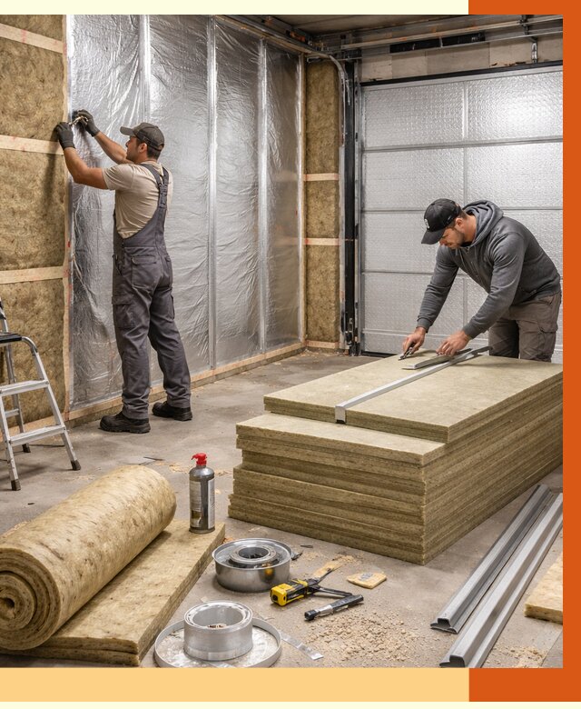 Утепление гаража в Верхнем Уфалее от 4605 руб/м2 — комплексное утепление ворот и стен | ТепломастерВрф