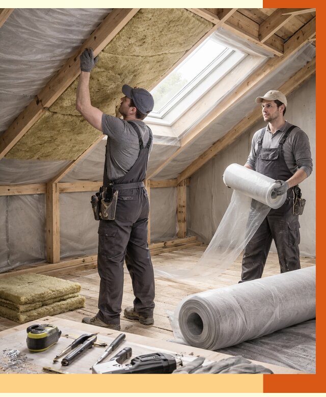 Утепление крыши изнутри мансарды в Верхнем Уфалее от 4298 руб./м² | ТепломастерВрф