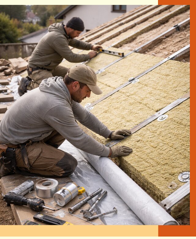 Утепление крыши снаружи в Верхнем Уфалее под ключ от 1228 руб./м2 | ТепломастерВрф