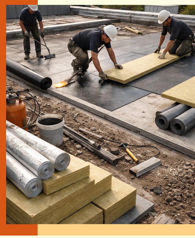 Утепление плоской крыши в Верхнем Уфалее — надежная теплоизоляция и герметизация