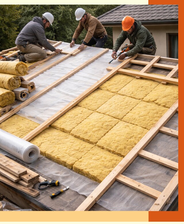 Утепление скатной крыши в Верхнем Уфалее от 1279 руб./м2 под ключ | ТепломастерВрф