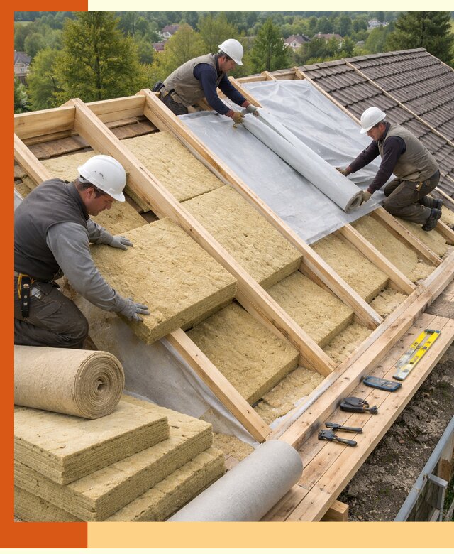 Утепление скатной крыши в Верхнем Уфалее качественно и надёжно