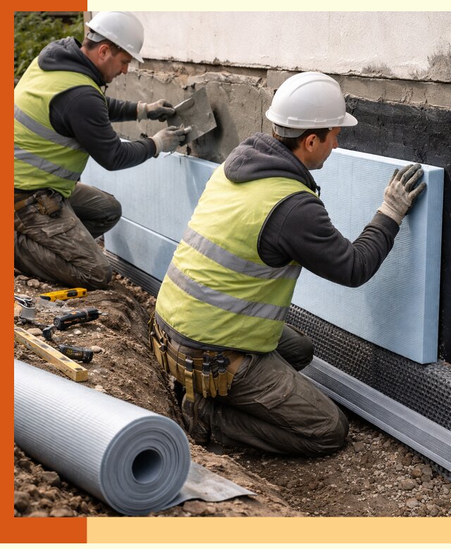 Утепление фундамента снаружи в Верхнем Уфалее — профессиональная теплоизоляция