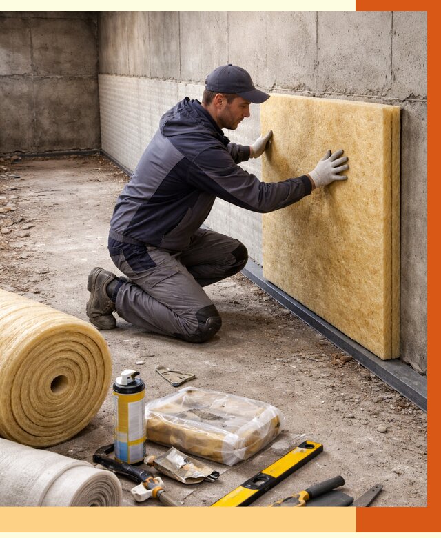 Утепление фундамента изнутри в Верхнем Уфалее от 4298 руб./м2 — работы под ключ | ТепломастерВрф