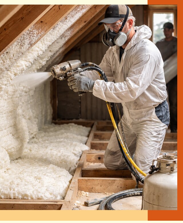 Утепление чердака ППУ в Верхнем Уфалее от 8822 руб./м2 — услуга под ключ | ТепломастерВрф