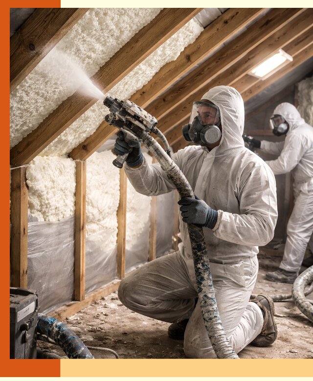 Утепление чердака пенополиуретаном (ППУ) в Верхнем Уфалее