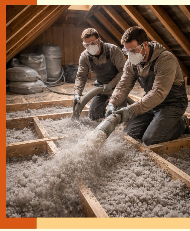 Утепление чердака эковатой в Верхнем Уфалее — быстро и надёжно