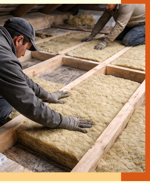 Утепление чердака минватой в Верхнем Уфалее от 3582 руб/м2 под ключ | ТепломастерВрф