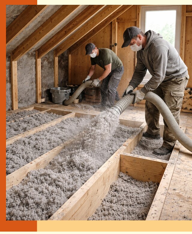 Утепление мансарды эковатой в Верхнем Уфалее с гарантией качества