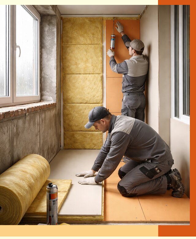 Утепление лоджии под ключ в Верхнем Уфалее от 6652 руб/м2 — комплексное решение | ТепломастерВрф