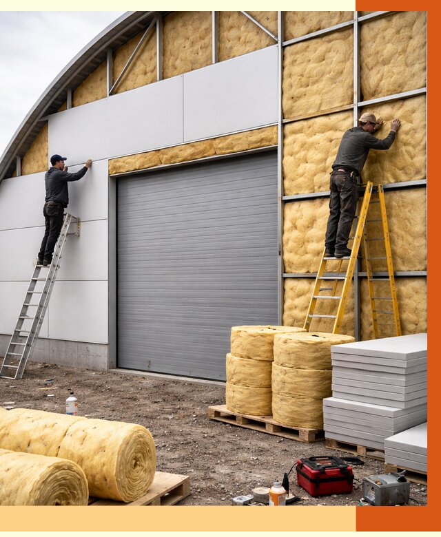 Утепление ангара пенополиуретаном в Верхнем Уфалее от 7368 руб./м² — комплекс от ТепломастерВрф