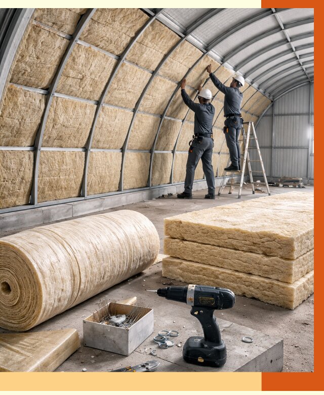 Утепление арочного ангара в Верхнем Уфалее от 3275 руб./м2 под ключ | ТепломастерВрф