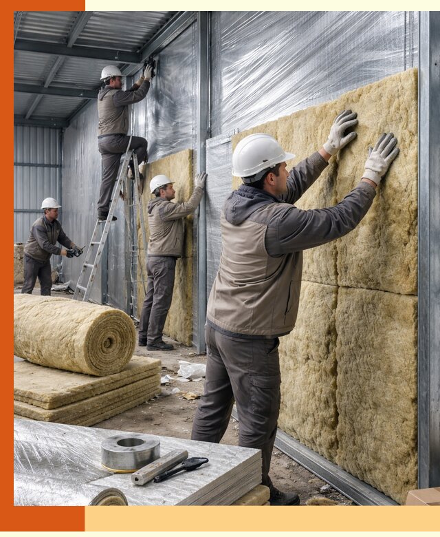 Утепление металлического склада в Верхнем Уфалее: теплоизоляция и герметизация