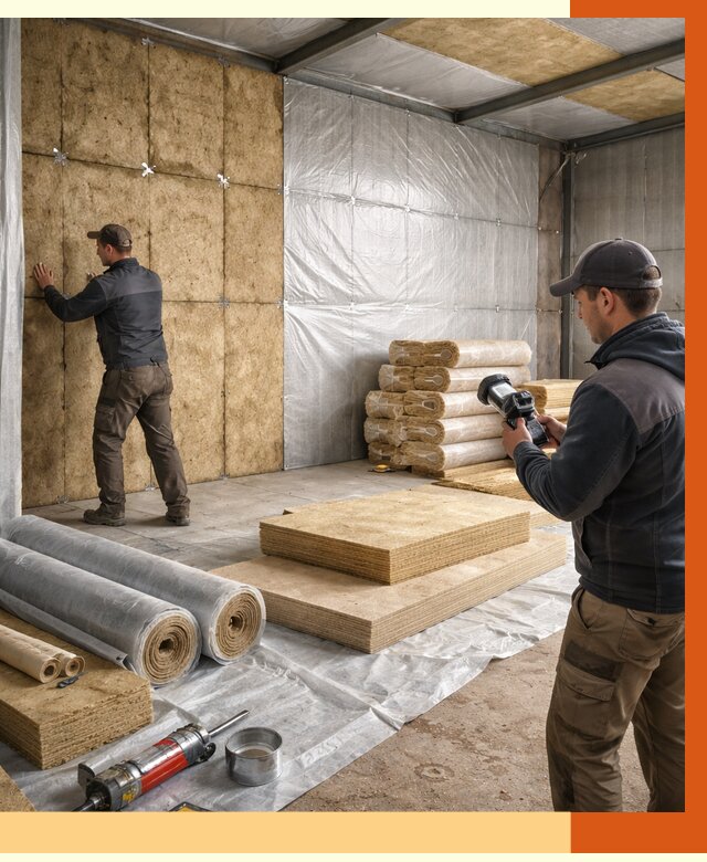 Утепление теплого склада в Верхнем Уфалее под ключ от 11769 руб/м² | ТепломастерВрф