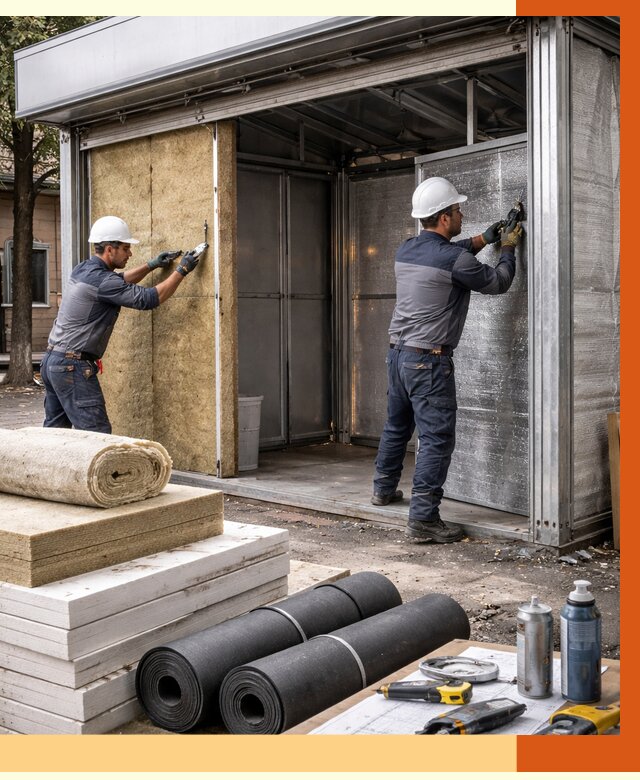 Утепление павильона шаурма в Верхнем Уфалее под ключ от 1228 руб. за м² | ТепломастерВрф