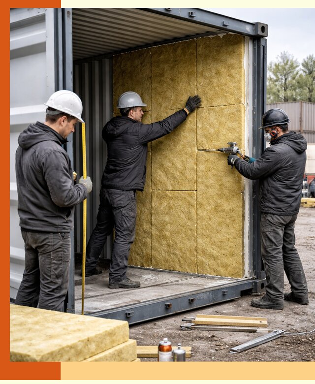 Утепление морского контейнера в Верхнем Уфалее: надежная теплоизоляция и защита