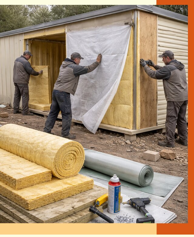Утепление строительной бытовки в Верхнем Уфалее от 12793 руб. под ключ | ТепломастерВрф