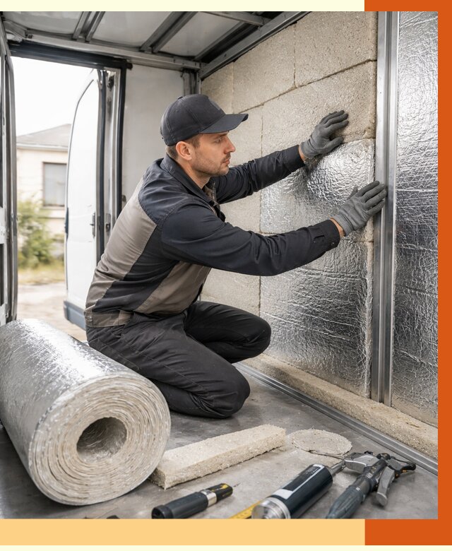 Утепление фургона рефрижератора в Верхнем Уфалее от 12793 руб./м² под ключ | ТепломастерВрф