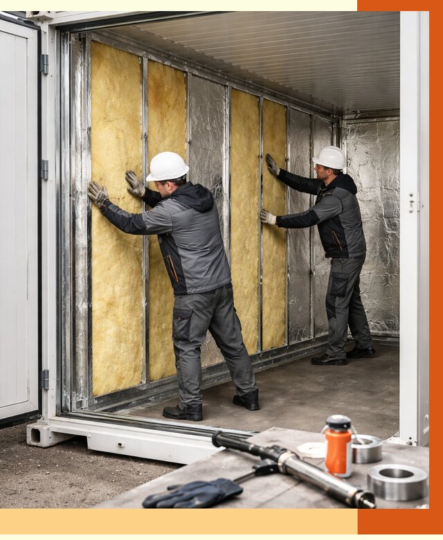 Утепление рефрижераторного контейнера в Верхнем Уфалее от 46053 руб./м² | ТепломастерВрф