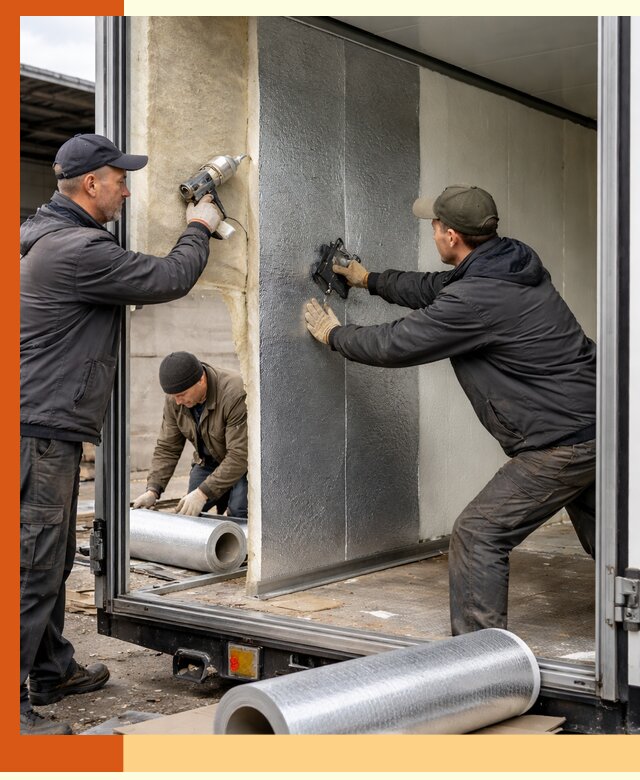 Утепление холодильного кузова в Верхнем Уфалее — монтаж и теплоизоляция