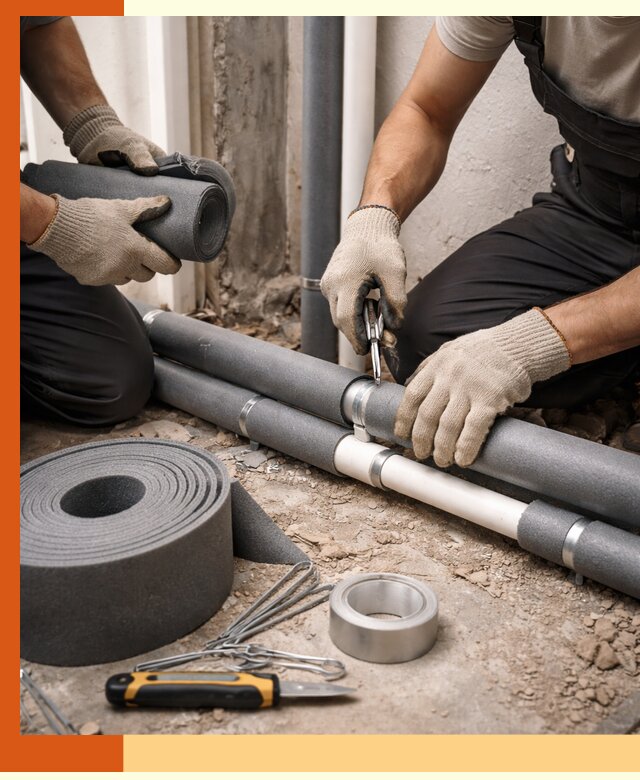 Утепление труб водоснабжения в Верхнем Уфалее — монтаж и защита сети