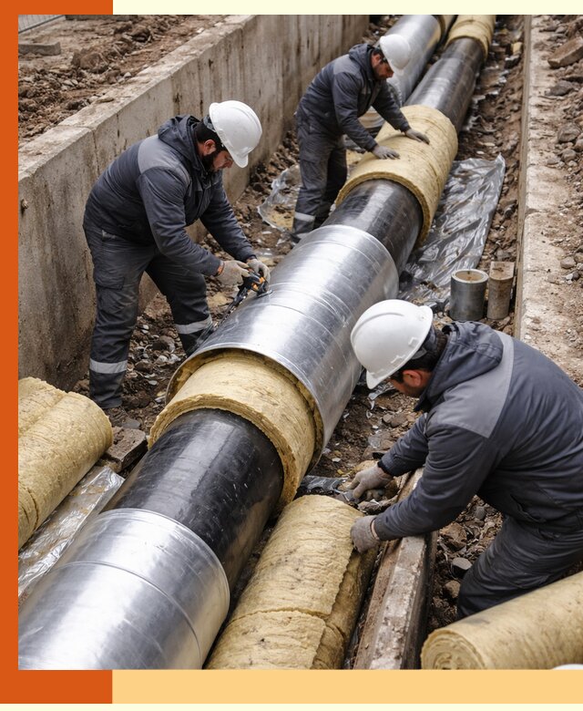 Утепление теплотрассы в Верхнем Уфалее: утеплительные работы и материалы
