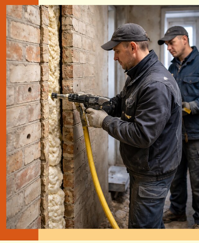 Межстеновое утепление пенополиуретаном в Верхнем Уфалее