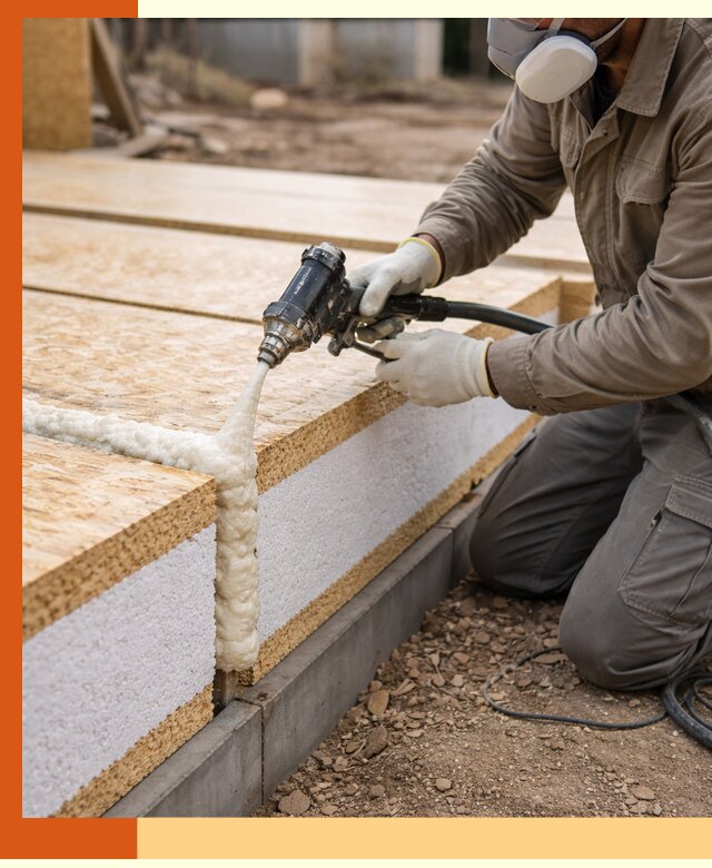 Утепление СИП-панелей пенополиуретаном (ППУ) в Верхнем Уфалее