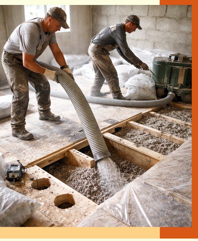 Заполнение пустот перекрытий в Верхнем Уфалее от 4605 руб. под ключ | ТепломастерВрф