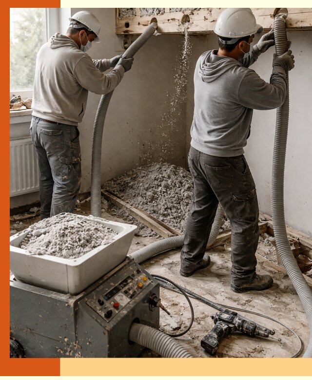 Заполнение пустот перекрытий пеной и наполнителями в Верхнем Уфалее