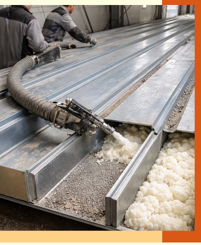 Заполнение пустот кровельных панелей в Верхнем Уфалее от 7368 руб. под ключ | ТепломастерВрф