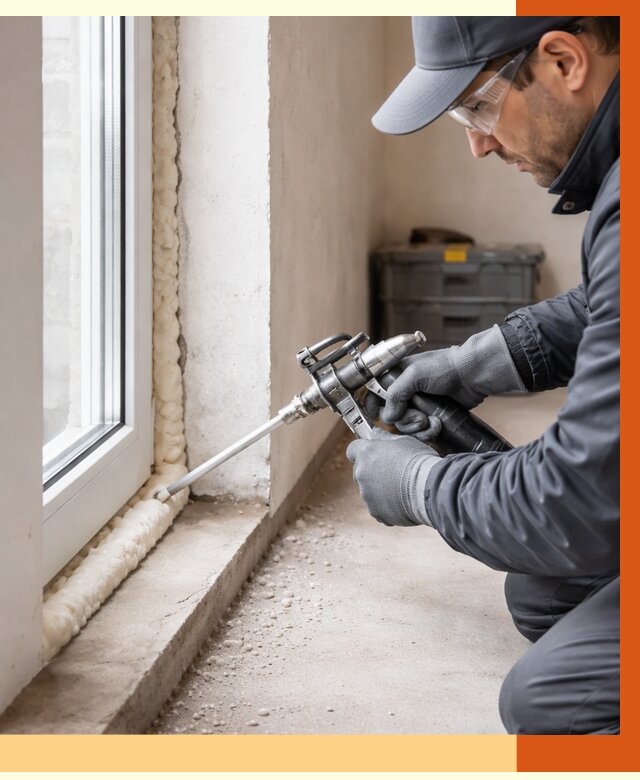 Герметизация стыков ППУ в Верхнем Уфалее от 1689 руб. за м2 — утепление примыканий под ключ | ТепломастерВрф