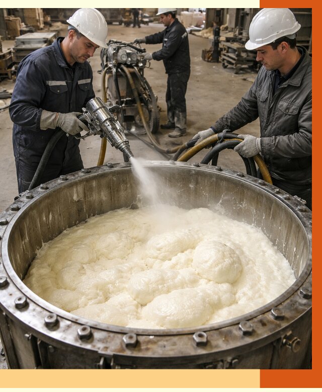 Заливка ППУ в емкости в Верхнем Уфалее от 7420 руб. — утепление емкости под ключ | ТепломастерВрф