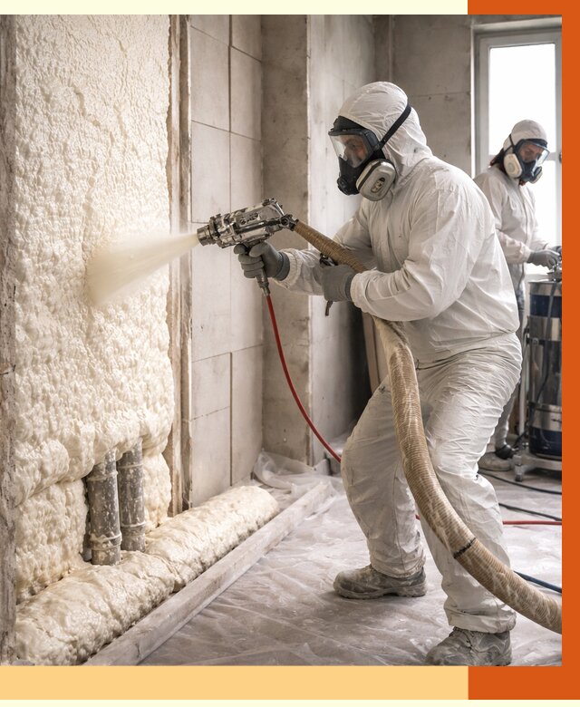 Напыление пенополиуретана в Верхнем Уфалее от 7676 руб./м2 — услуги и монтаж ППУ | ТепломастерВрф