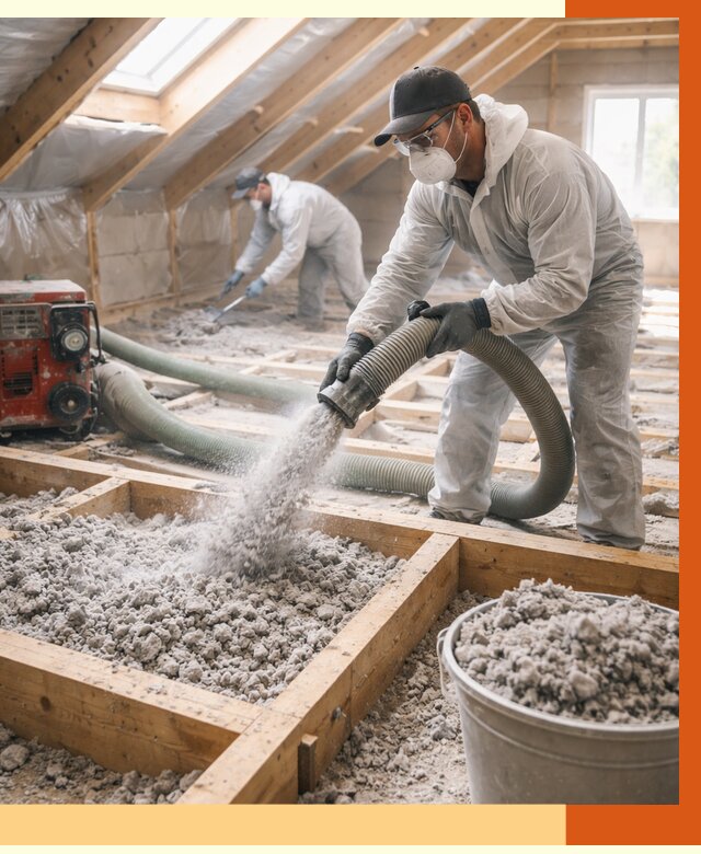 Утепление эковатой в Верхнем Уфалее от 3019 руб./м2 — монтаж и задувка | ТепломастерВрф