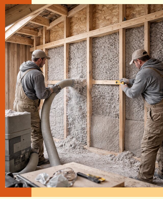 Утепление эковатой стен, потолков и перекрытий в Верхнем Уфалее