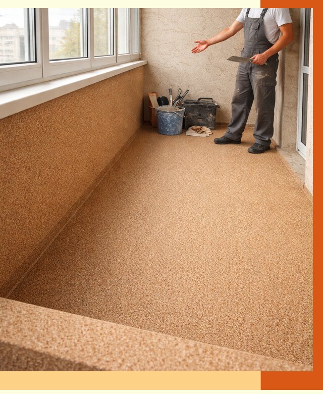 Утепление балкона жидкой пробкой в Верхнем Уфалее от 3735 руб/м² под ключ | ТепломастерВрф