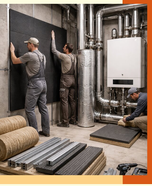 Шумоизоляция котельной в Верхнем Уфалее от 6652 руб. под ключ | Профессиональная звукоизоляция — ТепломастерВрф