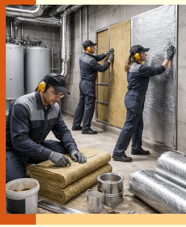 Шумоизоляция котельной в Верхнем Уфалее: профессиональный монтаж и материалы