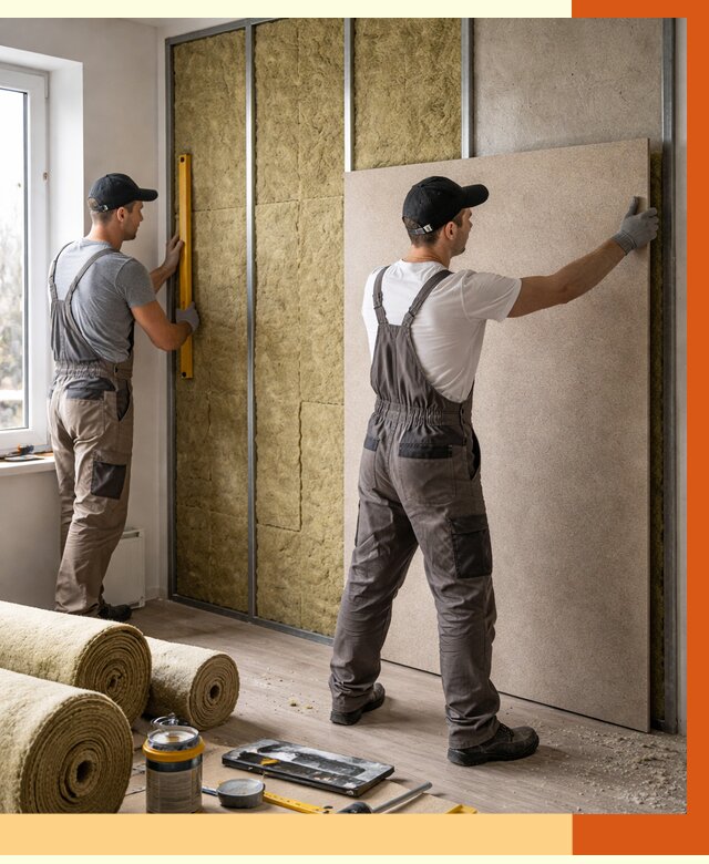 Шумоизоляция стен в Верхнем Уфалее от 4605 руб/м2 — звукоизоляция стен под ключ | ТепломастерВрф